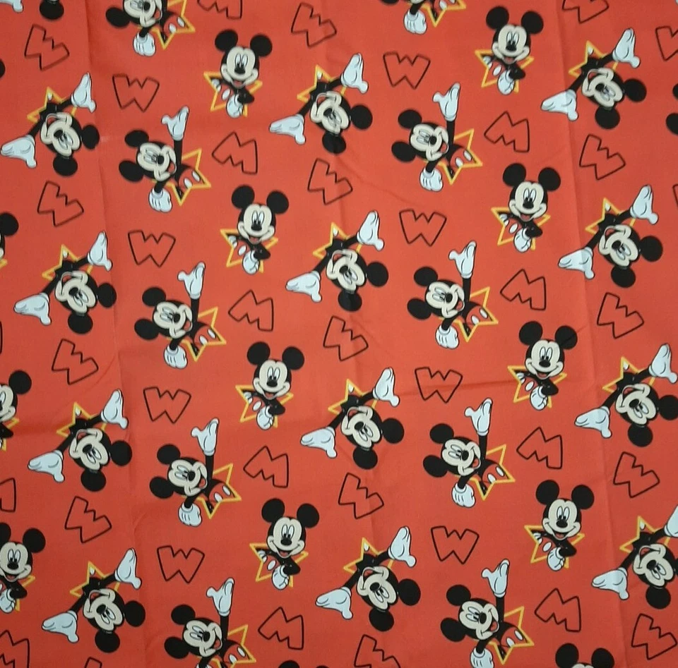 Mickey Mouse and Stars Red Disney for Spring Creative Cotton Fabric 44"× 36½" - Image 4 of 4