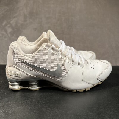 Nike Shox Avenue Running Shoes Men's 7.5 White Silver 833584 Nike Shox Avenue Running Shoes Men's 7.5 White Silver 833584