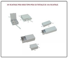 104 scatole bianche per bomboniere confetti comunione battesimo matrimonio nozze