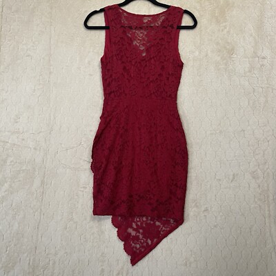 Urban Outfitters Kimchi Blue Red Lace Bodycon Dress Sz Small Made In USA |  eBay