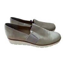 Franco Sarto Hailie 2 Beige Leather Slip-On Loafers Shoes Womens 9