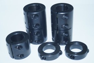 (5) Piece Ruland Shaft Collars 1 , Two-Piece, Double Wide Styles, Clamps