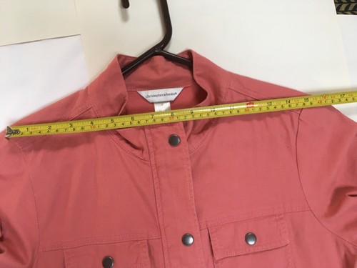 CHRISTOPHER AND BANKS ZIP JACKET DUSTY CORAL SMALL - Picture 4 of 8