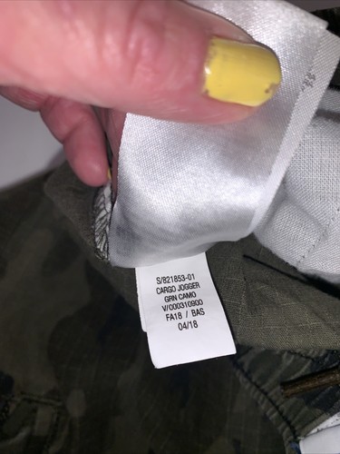 Old Navy Joggers Boys L Camo Elastic Ankle Drawstring Cargo Green Ripstop - Picture 17 of 18