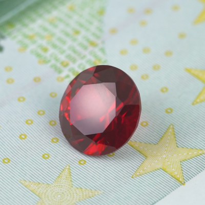 Ruby Round Cut Genuine Loose Gemstone Dark Raspberry Red Corundum