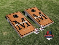Custom Personalized Light Wood Cornhole Board Vinyl Wrap Laminated Sticker Decal