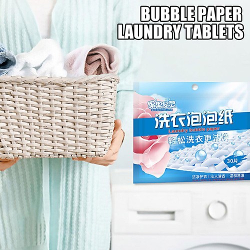 30PCS/Bag Laundry Tablets Concentrated Washing Powder Underwear Detergent SheetF - Picture 7 of 14