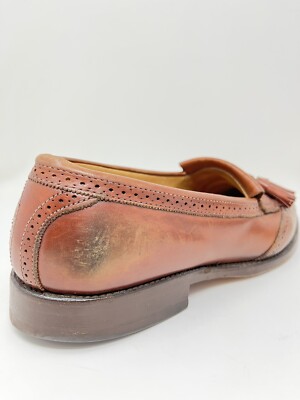 Mens Allen Edmonds Bridgeton Brown Kiltie Tassel Loafers  display picture 2