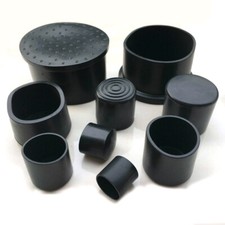 6mm 63mm Black Chair Table Feet Stick Pipe Tubing End Cover Caps Cap PVC Rubber