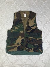 Vintage Sports Afield Camo hunting Vest Shell Hoder Game Pocket size small