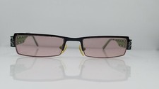 Vintage Bellagio B422 Black Rectangular Half Rim Japan Sunglasses FRAMES ONLY