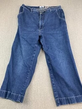 French Dressing Jeanwear Capri Jeans Women Size 12 Blue No Back Pockets Straight