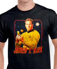 Star Trek - TOS - Captain James T Kirk - 100 Cotton T-Shirt - Kirk/Spock