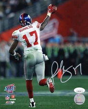 Plaxico Burress autographed signed 8x10 photo NFL New York Giants JSA COA