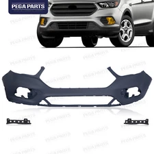 New Primed Front Bumper Cover For 2017 2018 2019 Ford Escape With Brackets