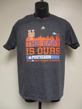 NEW- NEW YORK METS 2015 POSTSEASON Youth Sizes S-XL MAJESTIC T-SHIRT