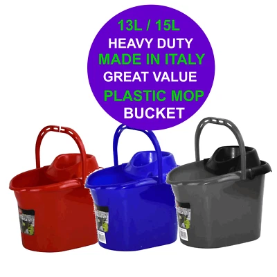 STERLING VENTURES 15L Plastic Mop Bucket Wringer Industrial Mopping Floor Cleaning Commercial Home