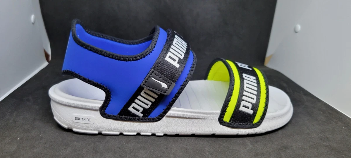 Puma Signature Super Softride Flat Womens Sandals Casual Blue White