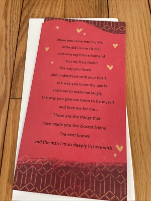VALENTINE'S Greeting Card HALLMARK Between You & Me Husband Boyfriend Man