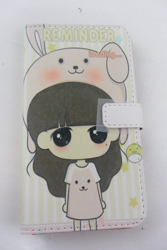 Funda de teléfono Anime Folio para Samsung Note 2/N7100, cuero de color, niña con mascota - Imagen 2 de 8