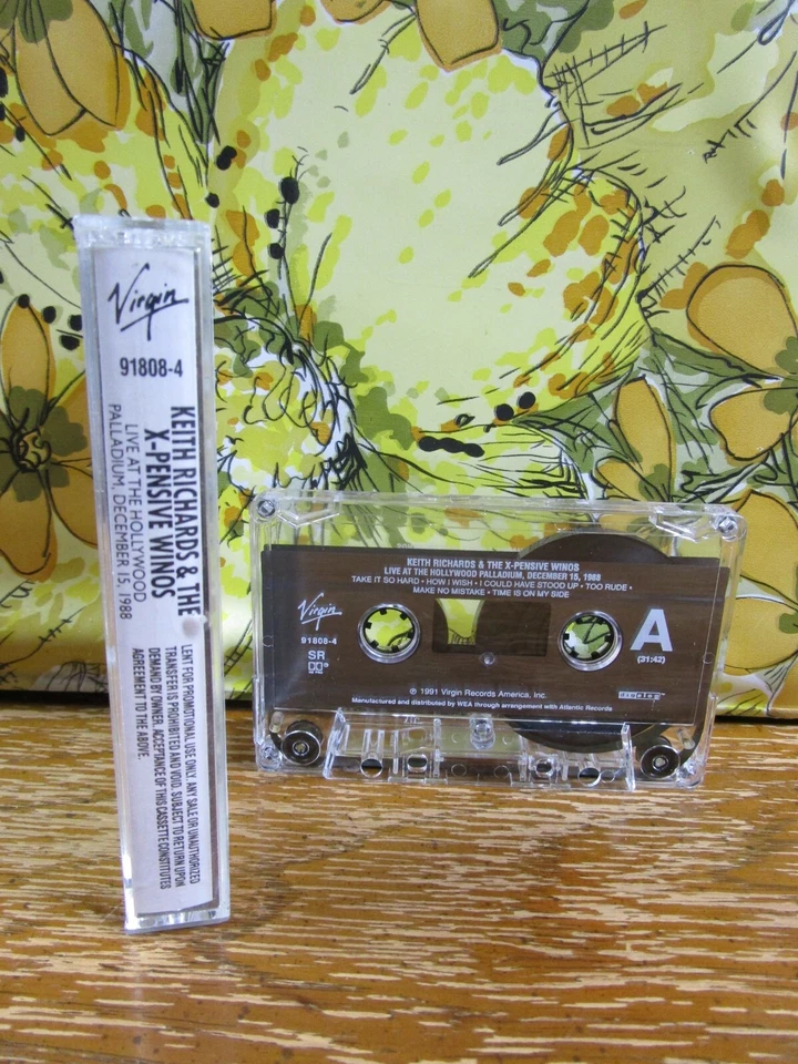 Keith Richards & X-Pensive Winos Cassette Tape 1988 Live Hollywood Palladium Foto 3 de 4