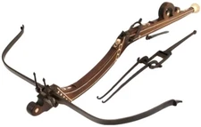 ANTIQUE GERMAN / ENGLISH ARISTOCRAT HUNTING STONEBOW, CARVED DEMONS DEVIL FACES.