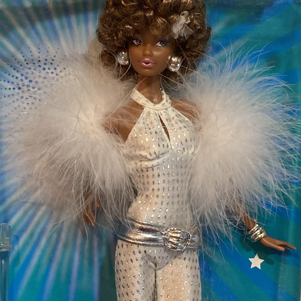 Barbie Collector Pink Label Celebrate Disco Ball African-American Steffi ~  New