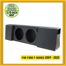 QPower for Ford F-Series Super Crew ’09-’22 Dual 12″ Vented Empty Car Enclosure