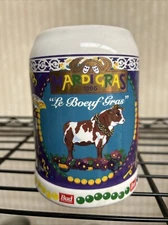 Anheuser Busch Historical Serie Budweiser Stein '96 Mardi Gras " Le Boeuf gras" 