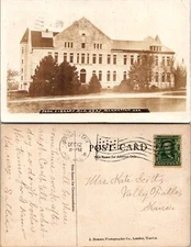 RPPC Library Building KSAC Manhattan Kansas KS Real Postcard
