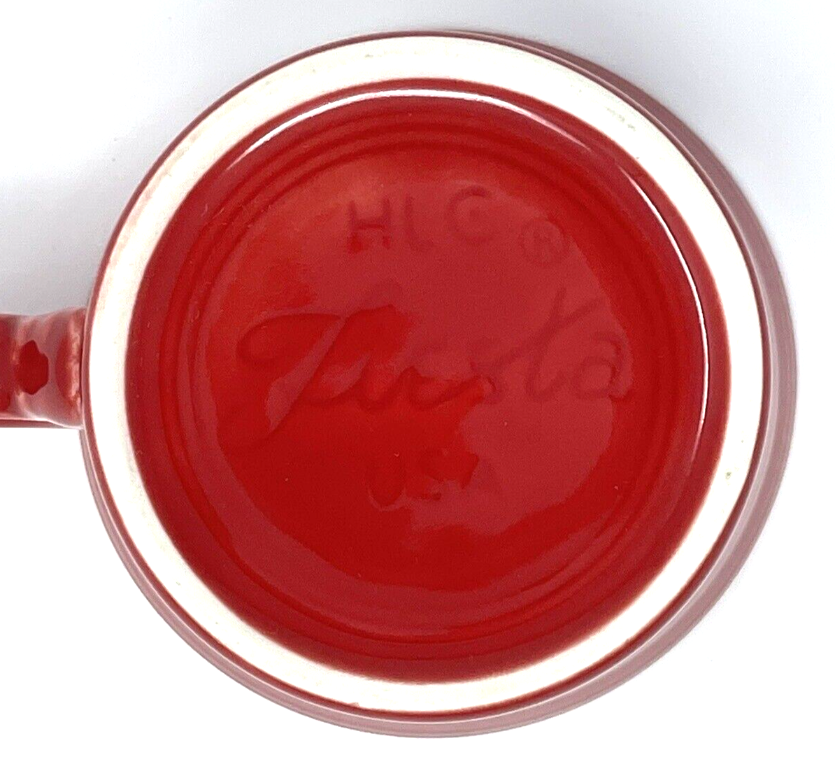 HLC Fiesta Fiestaware Red Cup Mug 10 Ounce O Ring Handle USA HLC Fiesta Fiestaware Red Cup Mug 10 Ounce O Ring Handle USA