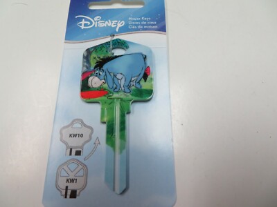 Eeyore D76 Key Kwikset KW1 House Key Blank Authentic Disney House Keys