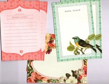 HELLO FRIEND (6pk) HAND CUT 4x6 JOURNAL EPHEMERA POCKET CARDS Double-Sided