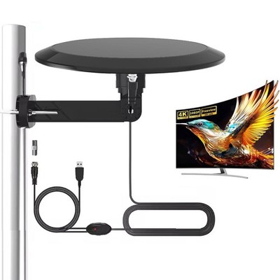 Omni Directional Outdoor TV Antenna for Smart TV, Long Range black 