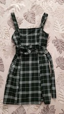 Kariertes Minikleid XXS mit Gürtel