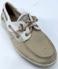 Sperry Top Sider Shoes Women's Size 7 Brown Leather Lace Up Flat Boat Shoes