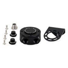 Mishimoto Remote Oil Filter Mount M22x1.5 Filter Thread Black