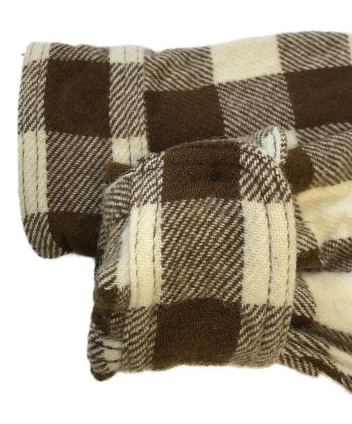 ATLAST & CO                    Wool check shirt with gussets brown View 5