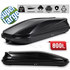 800 Litre Capacity Car Roof Top Box Gloss Black Super Large Dual side Opening