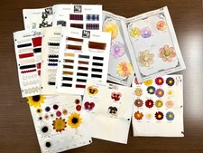 Vintage Millinery Flowers and Trims Sample Card LOT of 10 Multicolor 