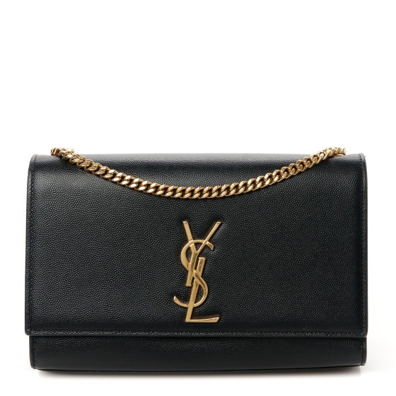 Borsa a tracolla media Saint Laurent Grain de Poudre Monogram Kate SPB JB 349660