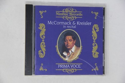 Nimbus Records Mccormack & Kreisler in Recital Prima Voce CD