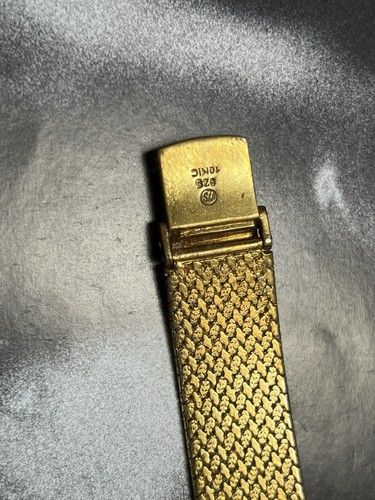 Vintage IWC gold plated 925 silver case, manual winding texture dial men's watch - Afbeelding 10 van 21