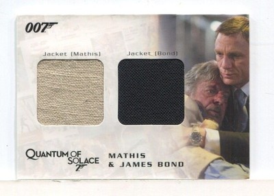 James Bond 2009 Archives James Bond & Mathis Double Relic Card QC10 #022/725