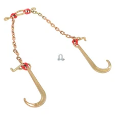 Hook Chain G80 10800Lbs 5/16" × 2' With 15' J Hook 5/16' Grapple Hook Tow Chain