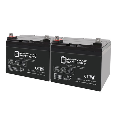 #ad #ad 12V 35AH SLA Battery Pack of 2 ML35 12 Mighty Volt $209.99