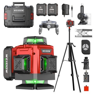 Laser Level with Tripod, Self Leveling Laser Level 4x360°, Green Line Laser 4...