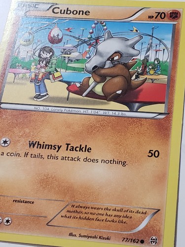 Cubone 77/162 LP - XY Breakthrough Pokemon Card - Sumiyoshi Kizuki Art - Picture 2 of 3