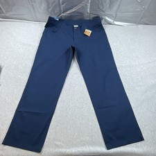 Columbia Pants Men's 40X30 Omni-Shade UPF50 Flat Front Regular Fit Everyday Blue