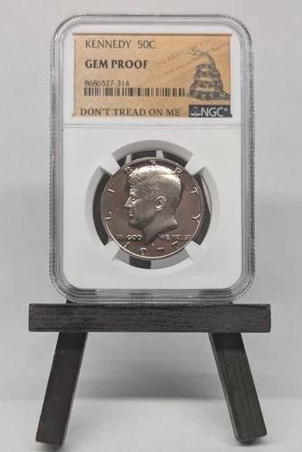1977-S Kennedy Half Dollar – NGC GEM PROOF – “Don’t Tread On Me”
